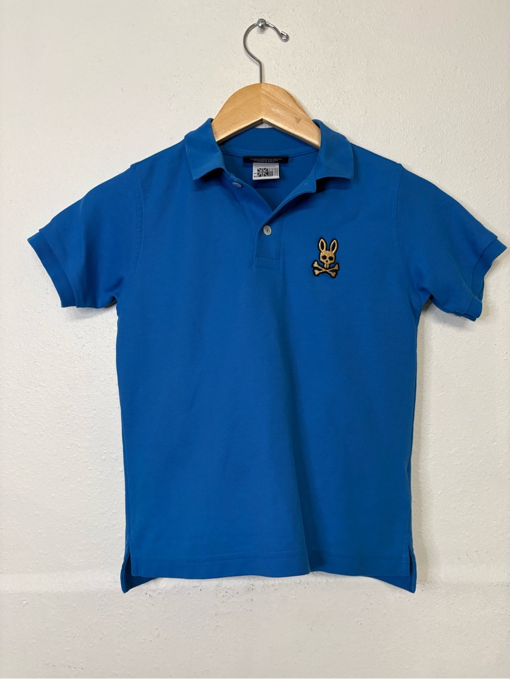 Psycho Bunny Boys Blue Polo Shirt with Bunny Logo